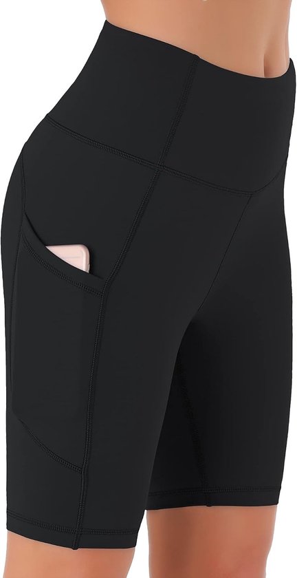Yoga Leggings met Zakjes voor Dames - Hoge Taille Fitness Leggings voor Gym en Workout - Zwarte Sportbroek voor Comfort en Beweging