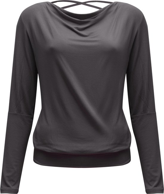 Yoga-longsleeve vloeiende shakti "ala" - stonehenge L Loungewear shirt YOGISTAR van Merkloos