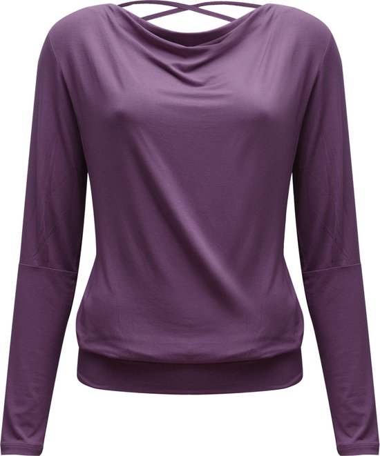Yoga-longsleeve vloeiende shakti "ala" - vlierbes XS Loungewear shirt YOGISTAR van YOGISTAR