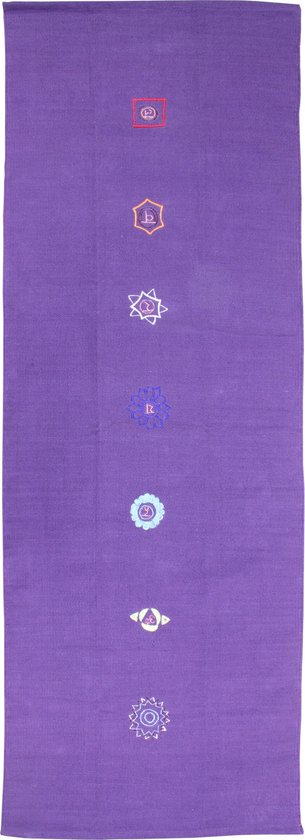 Yoga-Mad - Katoenen Yoga Deken - Chakra – Paars van Yoga-Mad