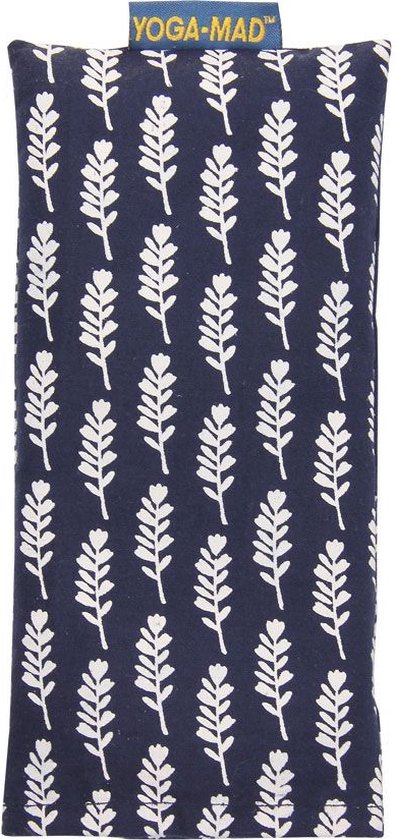 Yoga-Mad - Organisch Katoenen Oogkussentje - Patroon - Blauw van Yoga-Mad