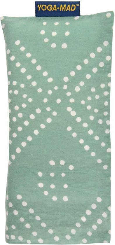 Yoga-Mad - Organisch Katoenen Oogkussentje - Patroon – Groen van Yoga-Mad