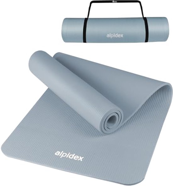 Yoga Mat 183 x 60 cm - Antislip en Huidvriendelijk - Fitness Matte met Draagriem voor Thuis en Gym