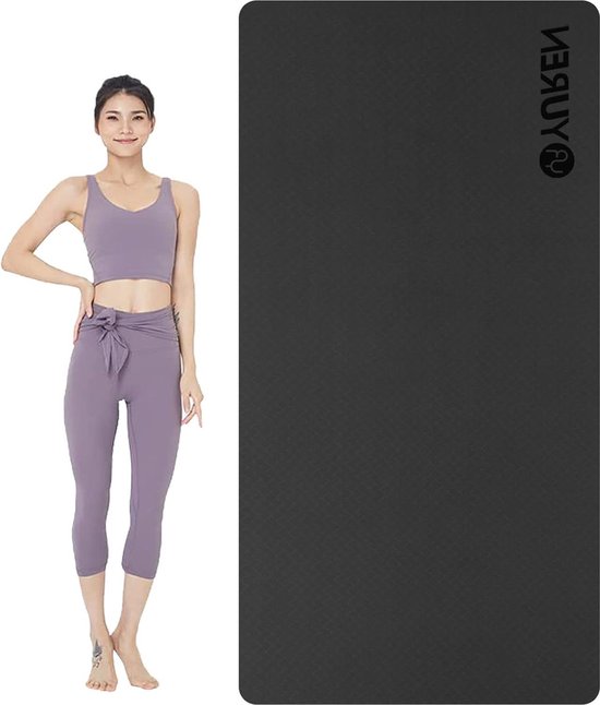 Yoga Mat Antislip 195x90cm 10mm Dik TPE Fitness Mat XL Gymnastiekmat voor Fitness Cardio Pilates Home-oefenmat - Extra Groot van Avento