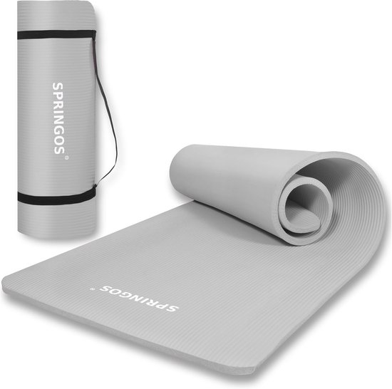 Yoga Mat Extra Dik Lichtgrijs 15mm - Ideaal voor Yoga en Fitness