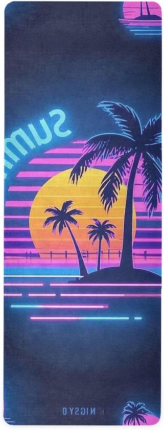 Yoga Mat - Fitness Handdoek - Yoga Oefenen - Niet-giftig Materiaal - 180x66 cm - Zomer Neon