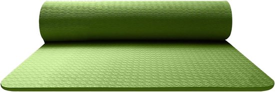 Yoga Mat - Fitness Mat Oefenmat - Thuis Sporten - Dubbelzijdig Antislip - 183 x 80 cm - Donker Groen