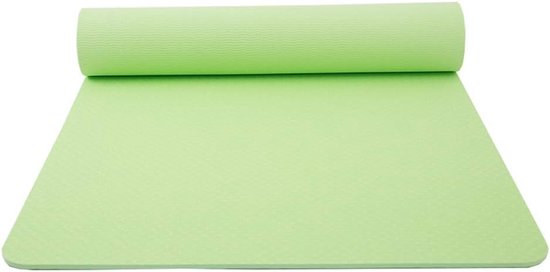 Yoga Mat - Fitness Mat Pilates Mat - Home Fitness - Hoge Dichtheid TPE - 183 x 61 cm - Groen