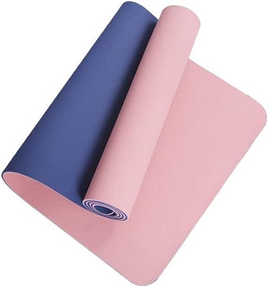 Yoga Mat - Fitnessmat Oefenmat - Thuis Sporten - Extra Dik Antislip - 183x61cm - Roze