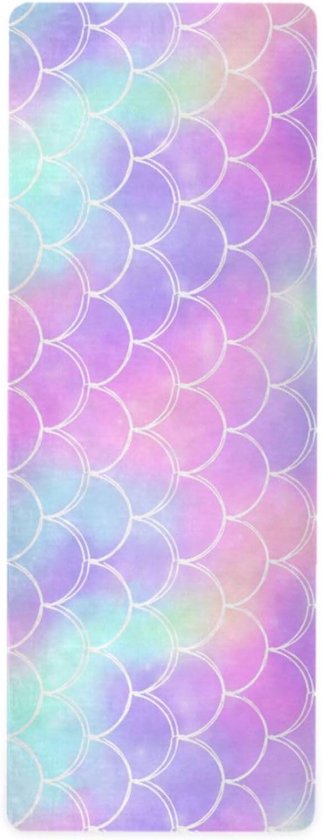 Yoga Mat - Fitnessmat Oefenmat - Thuis Sporten - Extra Dik Antislip - 26 x 71 Inch - Regenboog Galaxy