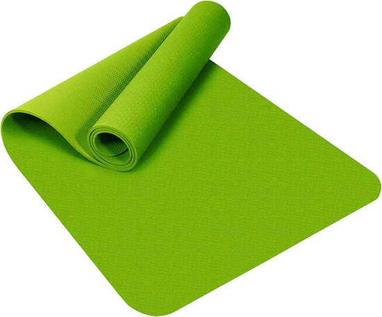 Yoga mat gymnastiekmat antislip TPE hypoallergeen huidvriendelijk fitnessmat - sportmat met tas en draagband - 183 x 61 x 08 cm van Citysports