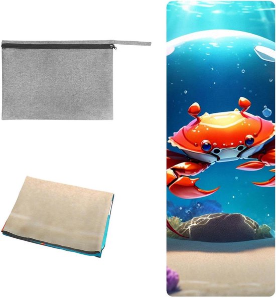 Yoga Mat Handdoek - Fitness Handdoek Pilates - Hot Yoga - Antislip Onderkant - 185 x 68 cm - Multicolor