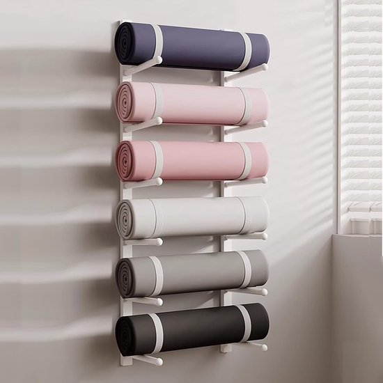 Yoga Mat Houder - Muur Plank - Sport Opslag - Roestbestendig Metaal - Niet Gespecificeerd - Zwart