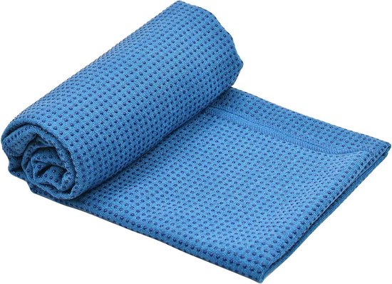 Yoga mat kussen antislip grote noppen pilates handdoek met tas geschikt voor Bikram en op reis van Merkloos