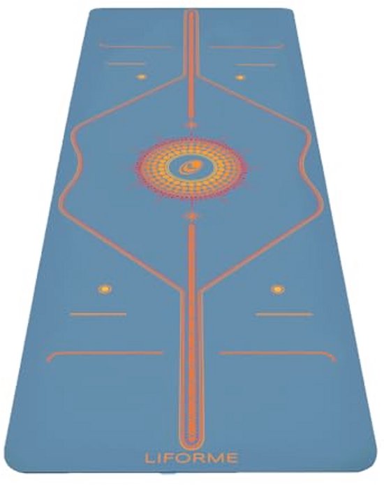 Yoga Mat met Antislip Grip en Uitlijningssysteem - Milieu-vriendelijk en Comfortabel van Merkloos