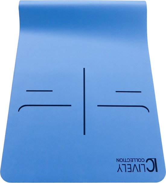 yoga mat -natuurlijk rubber - bio yogamat PU yogamat -ashtanga mat - pro grip - 183 cm x 81 cm x 4mm - petrol blauw van Koala Eco