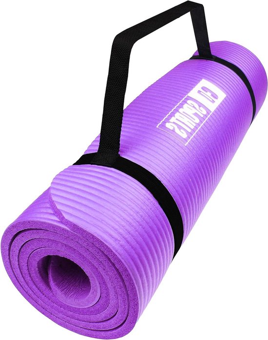Yoga Mat NBR Antislip 180x60x1cm Ideaal voor Pilates Oefeningen Fitness Gymnastiek van Avento