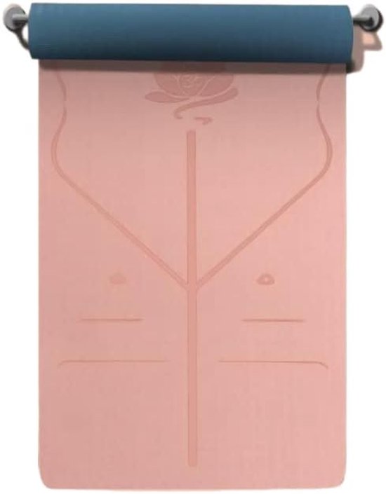 Yoga Mat - Oefenmat Fitness - Thuis Sporten - Extra Dik - 183 cm - Roze