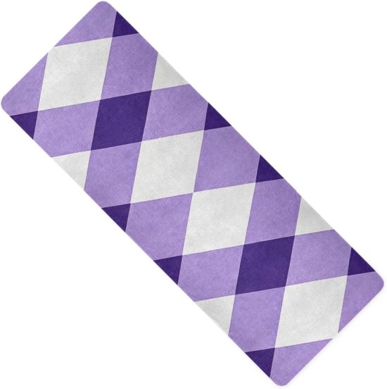 Yoga Mat - Oefenmat Fitness - Thuis Sporten - Natuurlijk Rubber - 180x66 cm - Lavendel