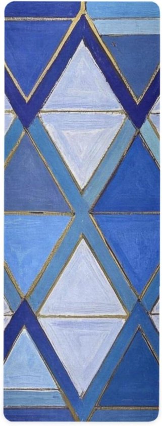Yoga Mat - Oefenmat Fitness - Thuis Sporten - Natuurlijk Rubber - 71x26 Inch - Geometrisch Patroon