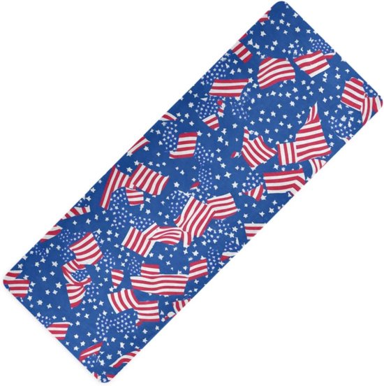 Yoga Mat - Oefenmat Fitness - Thuis Sporten - Natuurlijk Rubber - 71x26 Inch - Nationale Vlag