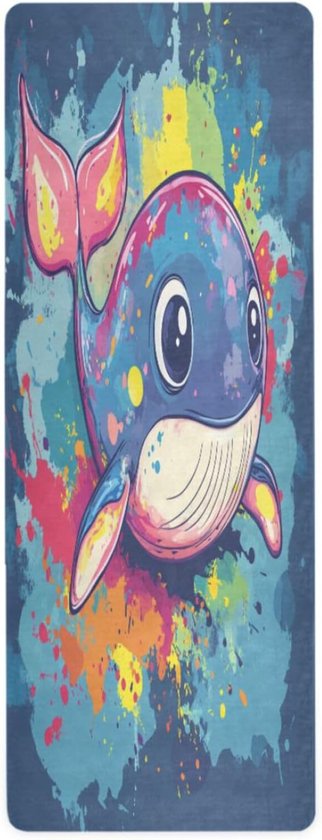 Yoga Mat - Oefenmat - Vloer workouts - Antislip ontwerp - 71x26 inch - Blauwe Walvis