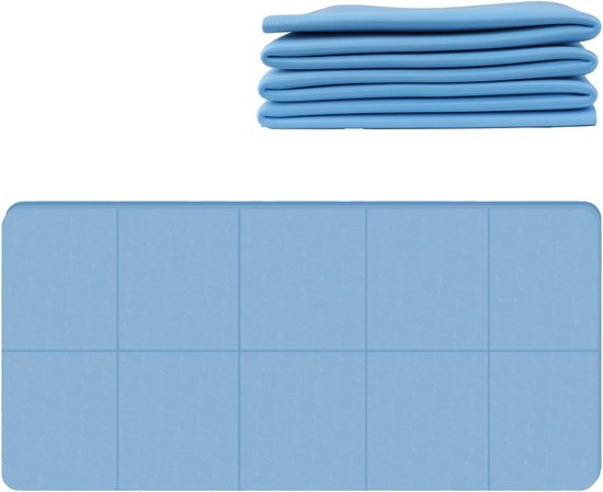 Yoga mat opvouwbaar licht antislip TPE-yogamat 183 cm x 61 cm x 8 mm - gymmat gevoerd voor reizen - yoga pilates workout fitness van Core Balance