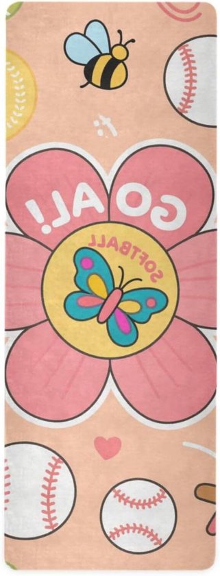 Yoga Mat - Pilates Mat Fitness Handdoek - Thuis Sporten - Antislip Natuurlijk Rubber - 180 x 66 cm