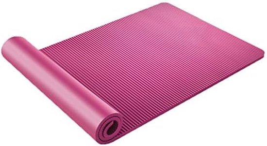 Yoga Mat - Pilates Oefenmat - Fitness Thuis - Lichaamsuitlijning Systeem - 10mm Dik - Roze