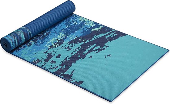 Yoga mat Premium 6 mm print dubbelzijdig extra dik antislip voor alle soorten yoga pilates en vloeroefeningen 68 x 24 inch x 6 mm dik van Gaiam