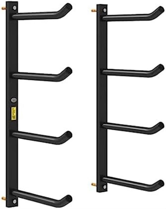 Yoga Mat Rek - Sport Organizer - Sportartikelen Opbergen - Stevige Stalen Constructie - 2 of 4 Laags - Zwart
