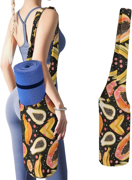 Yoga Mat Tas - Draagtas Gym - Sporten en Reizen - Met Waterfles Zakken - 90 cm Lengte - Stijl