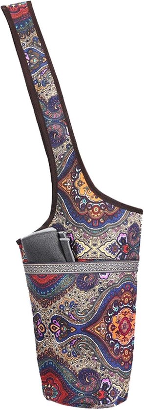Yoga Mat Tas - Sport Accessoire - Fitness Training - Bohemian Design - 88 cm Hoogte - Blauw