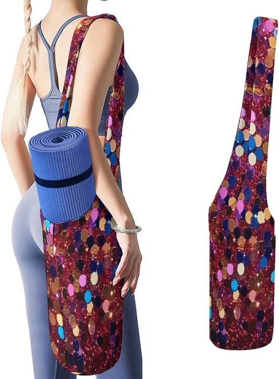 Yoga Mat Tas - Sporttas Gymtas - Vervoeren Yogamat - Glitter Patroon - 90 cm Lengte - Stijl