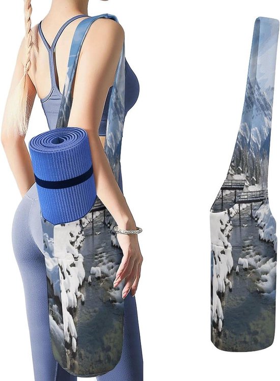 Yoga Mat Tas - Sporttas Gymtas - Vervoeren Yogamat - Met Waterfles Zakken - 90 cm Lengte - Stijl