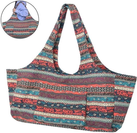 Yoga Mat Tas - Sporttas Pilates Gymtas - Yoga Benodigdheden Opslag - Grote Capaciteit - 29" x 12" - Meerkleurig van Merkloos