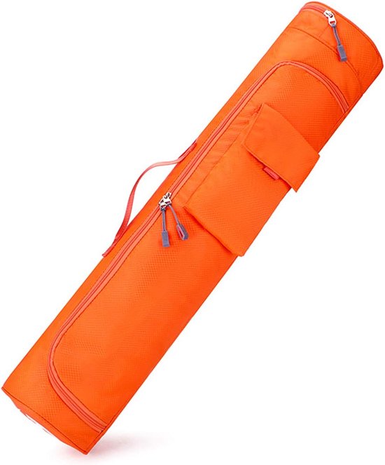 Yoga Mat Tas - Yogatas Schoudertas - Fitness Accessoires Opbergen - Waterdicht Slijtvast Nylon - 88x22 cm - Oranje