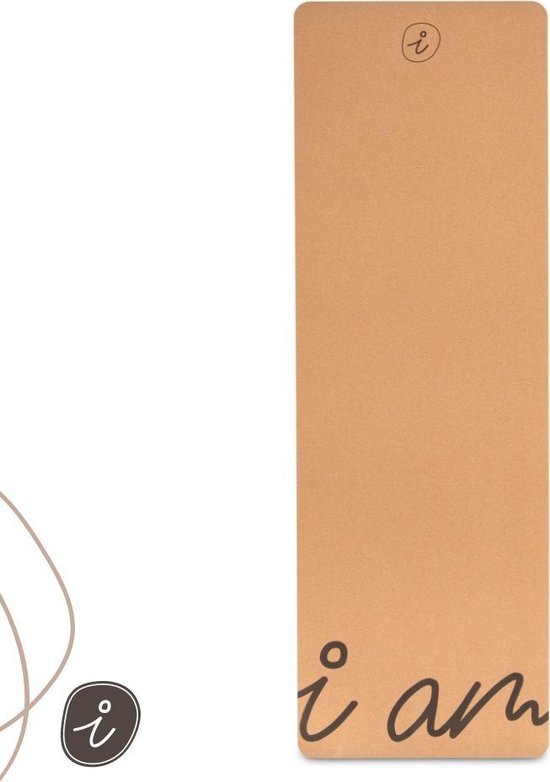 Yoga Mat - Yoga Mat Kurk - Fitness Mat - Yogamatten - Yoga Mat Anti Slip - Yoga Mat Extra Dik - I AM design van I AM design