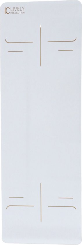 yoga mat - yogamat - yogamat anitslip -sportmat -natuurlijk rubber - PU yogamat - yogamat wit - ashtanga mat - pro grip - 183 cm x 61 cm x 4mm - van Merkloos