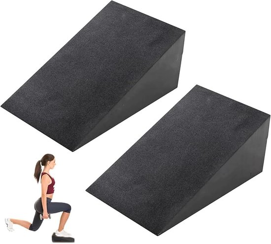 Yoga matten set voor optimale kniebuigingen en deadlifts, verstelbare hellingshoek en rampboard voor betere prestaties