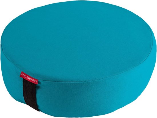 Yoga Meditatie Kussen - Ronde Bolster - Diepere Meditatie - Gevuld met Boekweitdoppen - 41 x 41 cm - Blauw