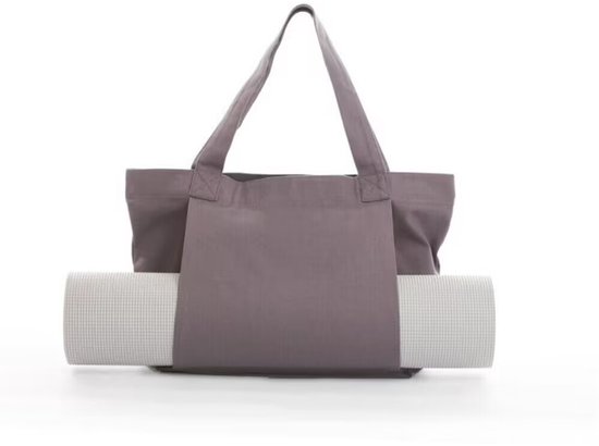 Yoga Pilates Mat Tas, Canvas Handtas, Outdoor Fitnessapparatuur, Grijs, 46x37x35cm van Merkloos