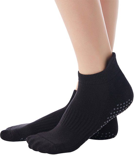 Yoga & Pilates sokken - Sportsokken - anti slip - 1 paar - voor Piloxing en yoga - zwart van Tunturi