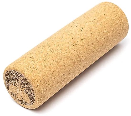 Yoga prop cilinder kurk Levensboom – 30 cm x 10 cm