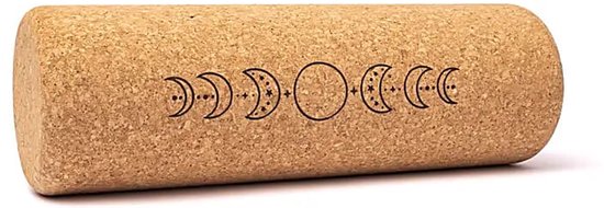 Yoga prop cilinder kurk Maanfasen – 30 cm x 10 cm