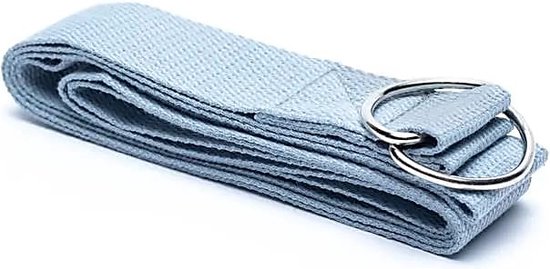 Yoga riem D-ring grijs katoen van Mysense