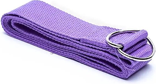 Yoga riem D-ring lichtpaars - Katoen van Tunturi