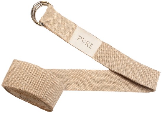 Yoga riem / strap jute extra lang bruin - Pure van Merkloos