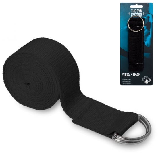 Yoga riem The Gym Sessions zwart lang 250 cm