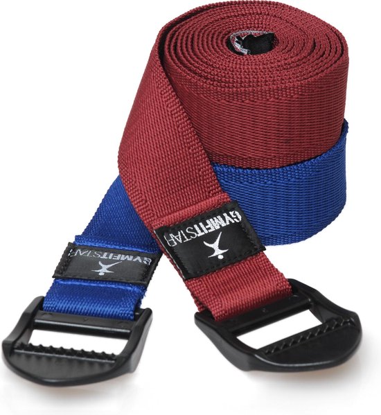 Yoga riem voor Yoga, Pilates & Fitness - PB 210cm bordeaux Yoga riem YOGISTAR van YOGISTAR